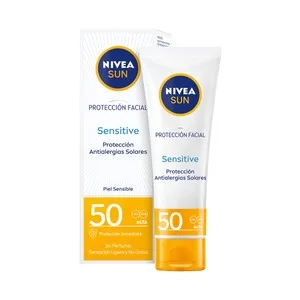 Nivea Sun Sensitive Protector Facial sin Perfume con FPS 50 (muy Alto) 50 Ml. 40 ML
