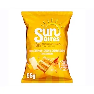 Sunbites Snacks Ondulados Multicereales, con Sabor Queso Cheddar y Cebolla Caramelizada 95 G.