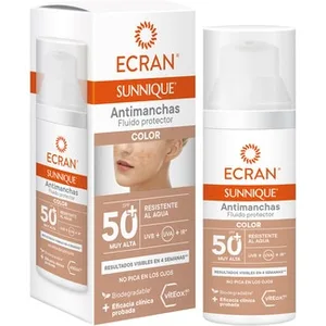 Sunnique Fluido Protector Antimanchas con Color Viteox 80 Spf-50+ Resistente al Agua Ecran