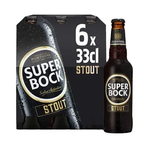 Super Bock Cerveza Negra Portuguesa Pack de 6 Botellas de 33 Centilitros 1980 ML