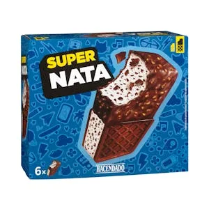 Super Helado Sándwich Sabor Nata Hacendado 0.87 L