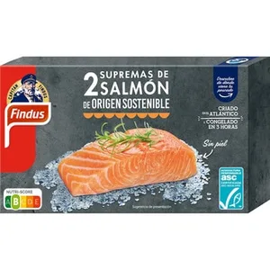Supremas de Salmón sin Piel 2 Unidades  Findus 200 G