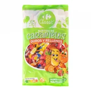 Surtido de Caramelos Duros y Rellenos Carrefour Classic sin Gluten 1 Kg.