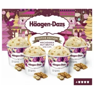 Surtido de Helados Macadamia Häagen-dazs sin Gluten 4 Ud.