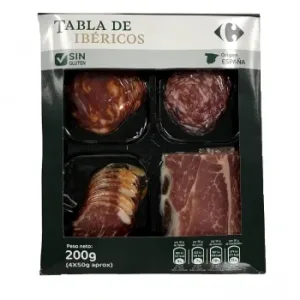 Tabla de Ibéricos en Lonchas Carrefour sin Gluten 200 G.