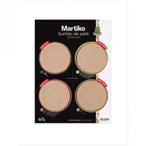 Tabla Surtido de Paté Superior Martiko Pack de 4 Unidades de 75 G