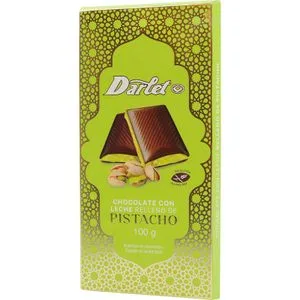 Tableta Chocolate Leche Relleno Pistacho Crujiente 100 Gr