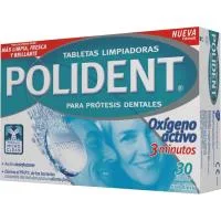 Tableta Especial Dentaduras Postizas Polident, Caja 30 Uds