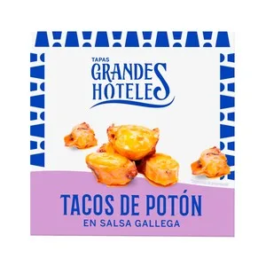 Grandes Hoteles Tacos de Potón en Salsa Gallega 72 G.