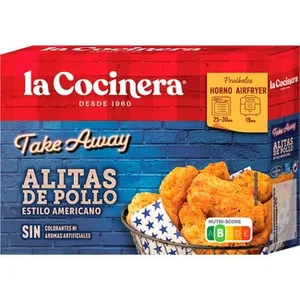 LA Cocinera Take Away Alitas de Pollo Congeladas Estilo Americano 400 G.