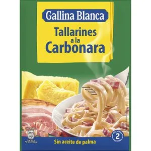Tallarines Carbonara sobre 143 Gr