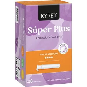 Tampón con Aplicador Compacto Súper Plus 28 u