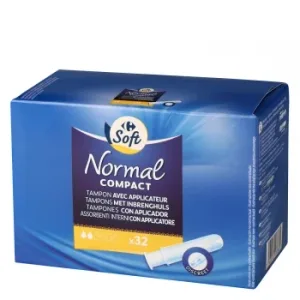 Tampones con Aplicador Normal Soft Carrefour 32 Ud.
