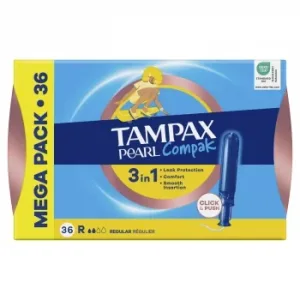 Tampones Regular Pearl Compak Tampax 36 Ud.