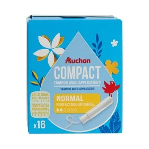 Producto Alcampo Tampones Regulares con Aplicador Compacto 16 Uds.