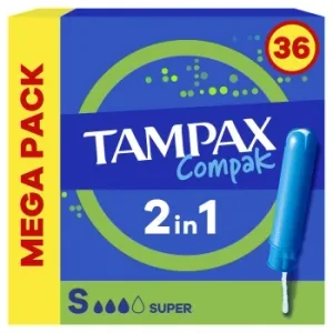 Tampones Super Compak Tampax 36 Ud.