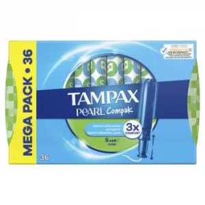 Tampones Super Pearl Compak Tampax 36 Ud.