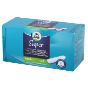 Tampones Super sin Aplicador Soft Carrefour 32 Ud.