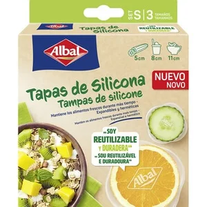 Tapa de Silicona Set 3 Tamaños 5 Cm - 8 Cm - 11 Cm  Albal 3 Unidades