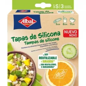 Tapas de Silicona Albal X3 5 + 8 + 11 Cm