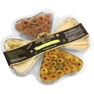 Tapita Mediterránea: Boquerones y Sardinas en Vinagre, Anchoas en Salazón y Aceitunas Rellenas de Pimiento Rojo Belmonte Gourmet
