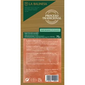 Taquitos de Salmón Ahumado Noruego  la Balinesa 75 G