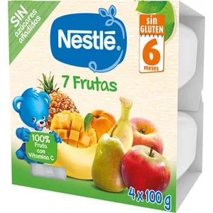 Tarrinas de 7 Frutas sin Gluten desde 6 Meses Pack 4 Nestle