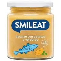 Tarrito de Bacalao con Patata y Verduras Smileat, Tarro 230 G