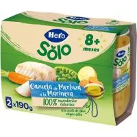 Tarrito de Cazuela de Merluza a la Marinera Hero, Pack 2x190 G
