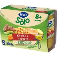 Tarrito de Cocido con Ternera Hero Receta Casera, Pack 2x190 G