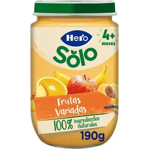 Tarrito de Frutas Variadas desde 4 Meses  Hero Solo 190 G