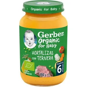 Tarrito de Hortalizas con Ternera Ecológico a Partir de 6 Meses Gerber