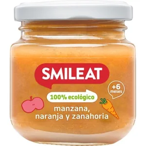 Tarrito de Manzana, Naranja y Zanahoria 100% Ecológico y sin Gluten desde 6 Meses Smileat