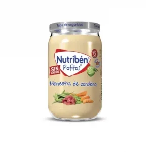 Tarrito de Menestra de Cordero desde 6 Meses Nutribén Potitos sin Gluten 235 G.