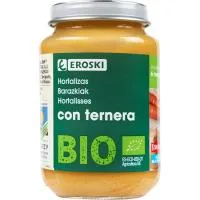 Tarrito de Ternera con Verduras Eroski Bio, Tarro 200 G