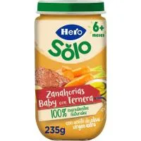 Tarrito de Ternera con Zanahorias Hero, Tarro 235 G