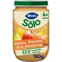 Tarrito Manzana-pera-plátano-mandarina Hero, Tarro 190 G