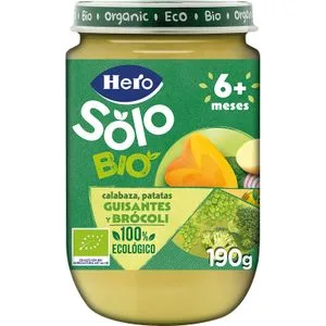 Tarrito Solo Eco Calabaza Patata Guisantes Brócoli 190 Gr