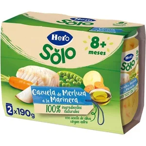 Tarritos de Cazuela de Merluza a la Marinera desde 8 Meses Pack 2 Hero Solo