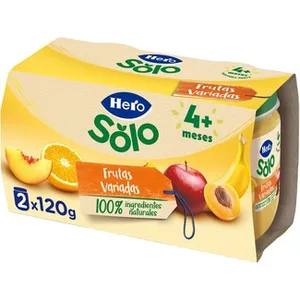 Tarritos de Frutas Variadas sin Gluten desde 4 Meses Pack 2 Hero Solo
