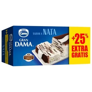 Camy Tarta de Helado de Nata con Laminas de Crujiente Chocolate, Recubierta de Cacao 750 Ml.