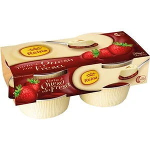 Tarta de Queso con Mermelada de Fresa sin Gluten Pack 4 Reina