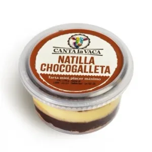 Tarta Mini Natilla Chocogalleta Canta la Vaca 170 G.
