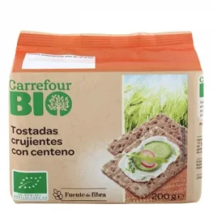 Tartines Crujientes de Centeno Ecológicos Carrefour Bio 200 G.