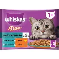 Alimento Tasty Duo Mar y Montaña para Gato Whiskas, Sobres 340 G