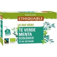 Té Verde con Menta Bio Ethiquable, Caja 20 Sobres