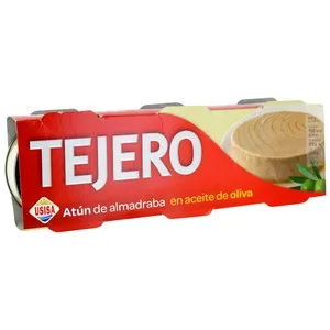 Tejero Atún de Almadraba en Aceite de Oliva Lata de 52 G. Pack de 3 Uds. 156 G