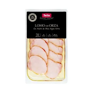 Tello Lomo de Orza (lomo de Cerdo Asado) con Aceite de Oliva Virgen Extra Tello Gourmet 125 G.