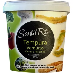 Tempura Verduras Carnes y Pescados  Santa Rita 500 G