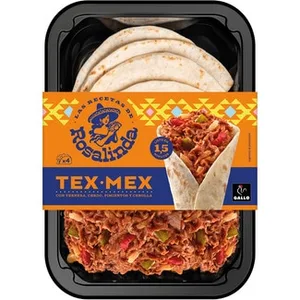 Tex Mex con Carne, Cerdo, Pimiento y Cebolla Listo en 1,5 Minutos Rosalinda